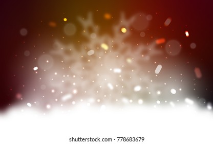 Vector template with ice snowflakes. Modern geometrical abstract illustration with crystals of ice. The template can be used as a new year background.