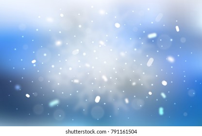 Vector template with ice snowflakes. Modern geometrical abstract illustration with crystals of ice. The pattern can be used for year new  websites.