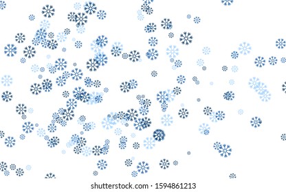 Vector template with ice snowflakes. Template for a New Year background.