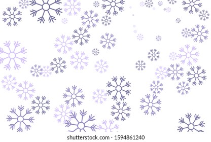 Vector template with ice snowflakes. Template for a New Year background.