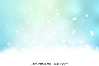 Vector template with ice snowflakes. Shining colored illustration with snow in christmas style. The pattern can be used for new year leaflets.