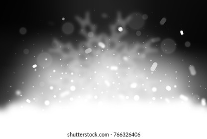 Vector template with ice snowflakes. Shining colored illustration with snow in christmas style. The pattern can be used for new year leaflets.