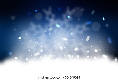 Vector template with ice snowflakes. Shining colored illustration with snow in christmas style. The pattern can be used for new year ad, booklets.