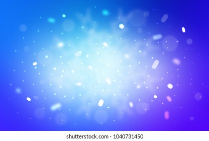 Vector template with ice snowflakes. Snow on blurred abstract background with gradient. The pattern can be used for new year ad, booklets.