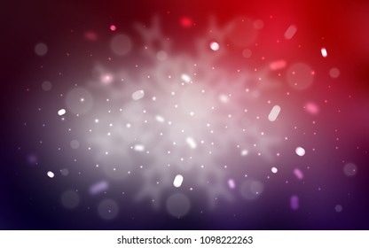 Vector template with ice snowflakes. Snow on blurred abstract background with gradient. New year design for your business advert.