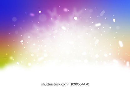 Vector template with ice snowflakes. Snow on blurred abstract background with gradient. The pattern can be used for year new  websites.