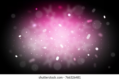 Vector template with ice snowflakes. Snow on blurred abstract background with gradient. The pattern can be used for new year leaflets.