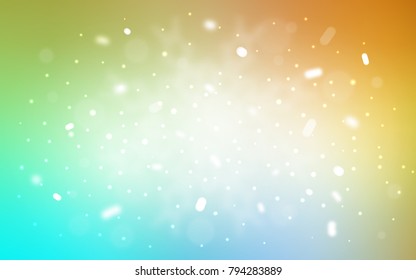 Vector template with ice snowflakes. Snow on blurred abstract background with gradient. New year design for your business advert.