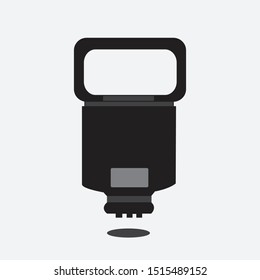 Vector template icon of flash photography accessories
