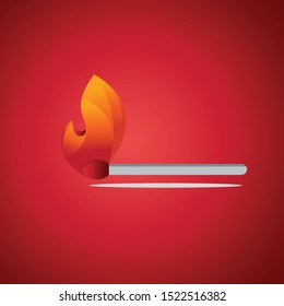 Vector template icon logo matchstick