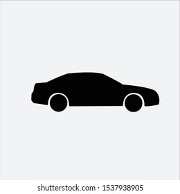 Vector template icon of a sedan car with a white background