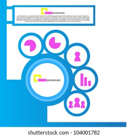 vector of template for icons and info