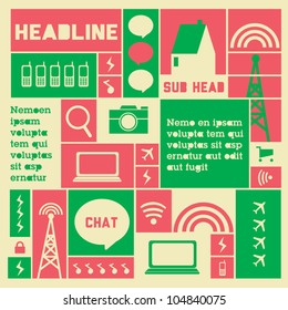 vector of template for icons and info graphics