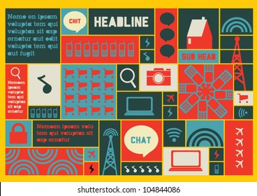 vector of template for icons and info graphics