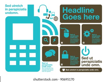 vector of template for icons and info graphics