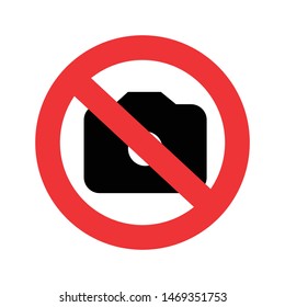 Vector template icons are prohibited from carrying and using the camera