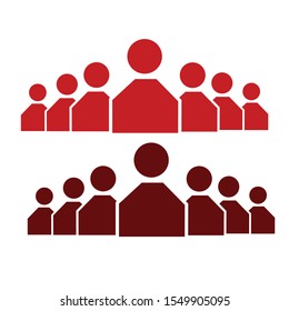 Vector template illustration of icons form people