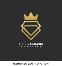 Vector Template Illustration of Luxury Diamond Concept. This logo symbolizes, luxury, beauty. It is suitable for the beauty industry, and all other related businesses.
