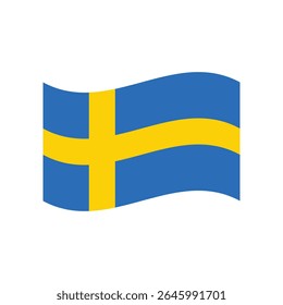 Vector template illustration of Sweden flag