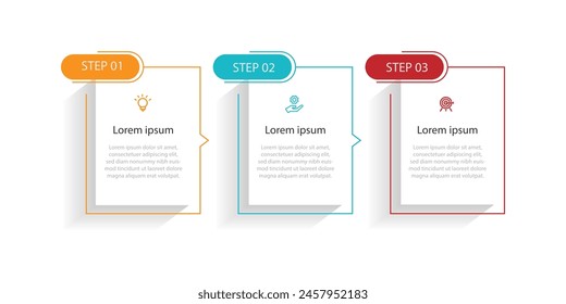 Vector template infographic with 3 step or option