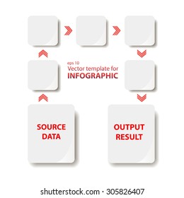 Vector template for the infographic. The circuit of several fact
