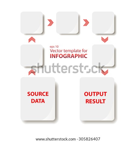 Vector template for the infographic. The circuit of several fact