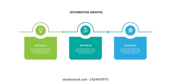 Vector template infographic element with 3 step or option suitable for web presentation and business information