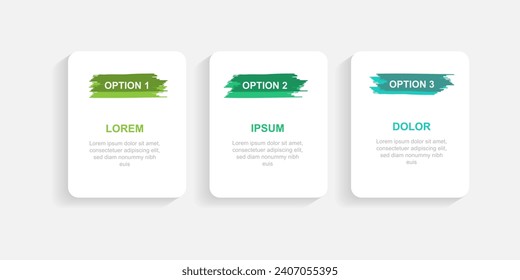 Vector template infographic element with icons and 3 step process suitable for web presentation and information graphic 