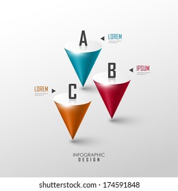 Vector template for infographic or web design