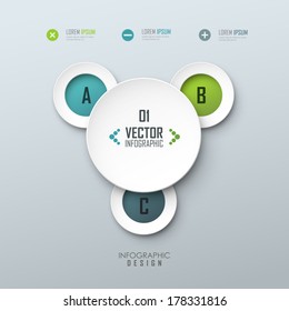 Vector template for infographic or web design