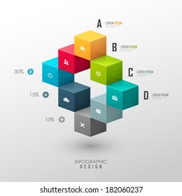 Vector template for infographic or web design