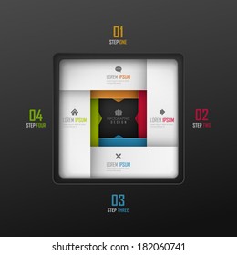 Vector template for infographic or web design