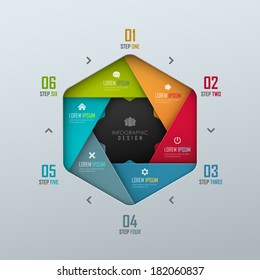 Vector template for infographic or web design