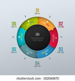Vector template for infographic or web design