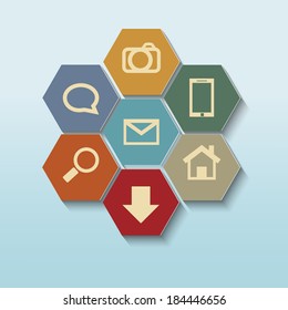 Vector template for infographic or web design