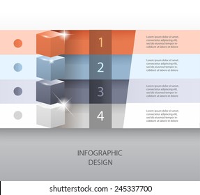 Vector template for infographic or web design
