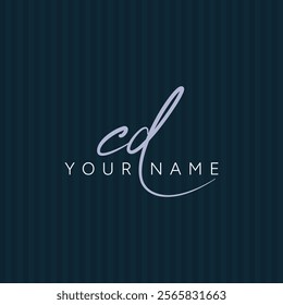 Vector Template for Initial Letter CD Logo - Elegant Monogram Logo for Alphabet C and D