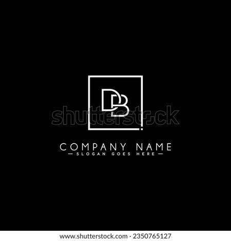 Vector Template for Initial Letter DB Logo - Elegant Monogram Logo for Alphabet D and B