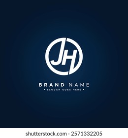 Vector Template for Initial Letter JH Logo - Elegant Monogram Logo for Alphabet J and H