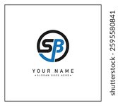 Vector Template for Initial Letter SB Logo - Elegant Monogram Logo for Alphabet S and B