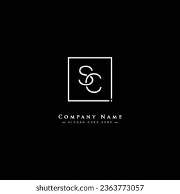 Vector Template for Initial Letter SC Logo - Elegant Monogram Logo for Alphabet S and C