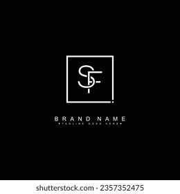 Vector Template for Initial Letter SF Logo - Elegant Monogram Logo for Alphabet S and F