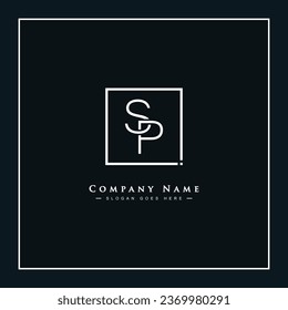 Vector Template for Initial Letter SP Logo - Elegant Monogram Logo for Alphabet S and P