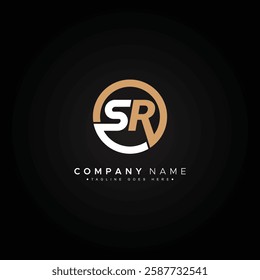 Vector Template for Initial Letter SR Logo - Elegant Monogram Logo for Alphabet S and R