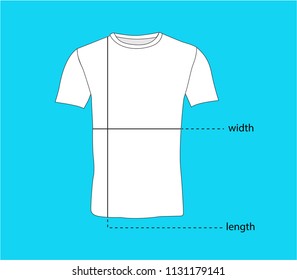 Vector template to insert t-shirt size. T-shirt and background colour editable.