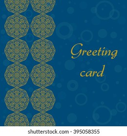 Vector template for invitation, greeting card and more with decorative element mandala
