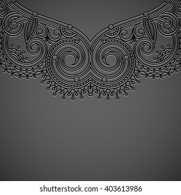 Vector template for invitation, greeting, gift card with vignette floral decorative elements.