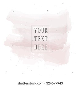 vector template with isolated watercolor brush strokes and ink spots