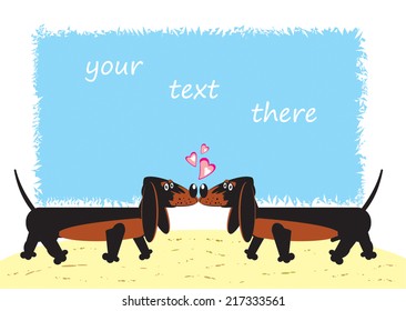 Vector template joy dogs