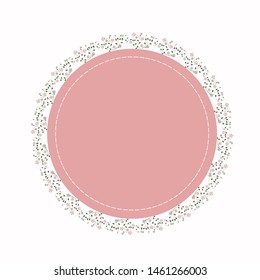 Vector template LABEL with flowers and leaves. ( Layout, mockup design for products,messages,cards) - Template card  with Colorful flowers